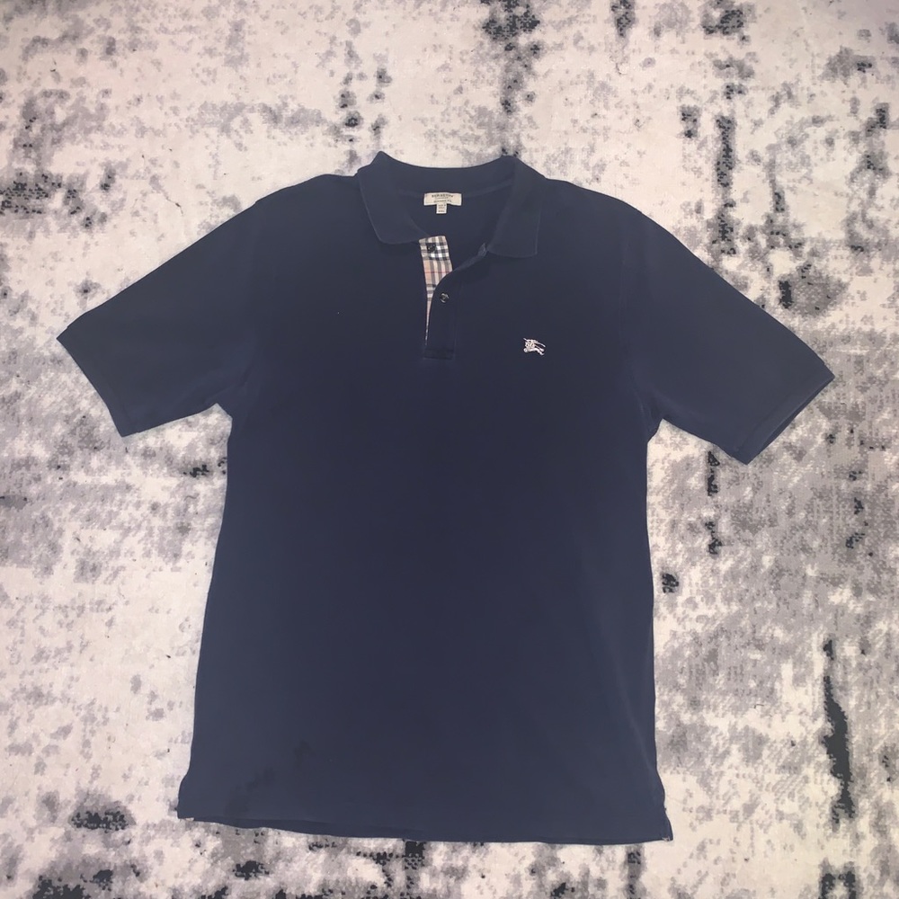 Men’s Burberry blue Polo Shirt Size XXL